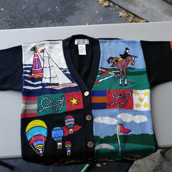 Lizy Ruch all Sports oversized Cardigan sizeM - Picture 2 of 5